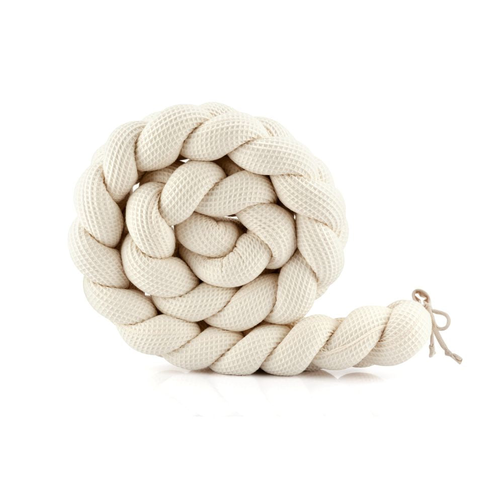 Beige Bettschlange 210 cm Waffel