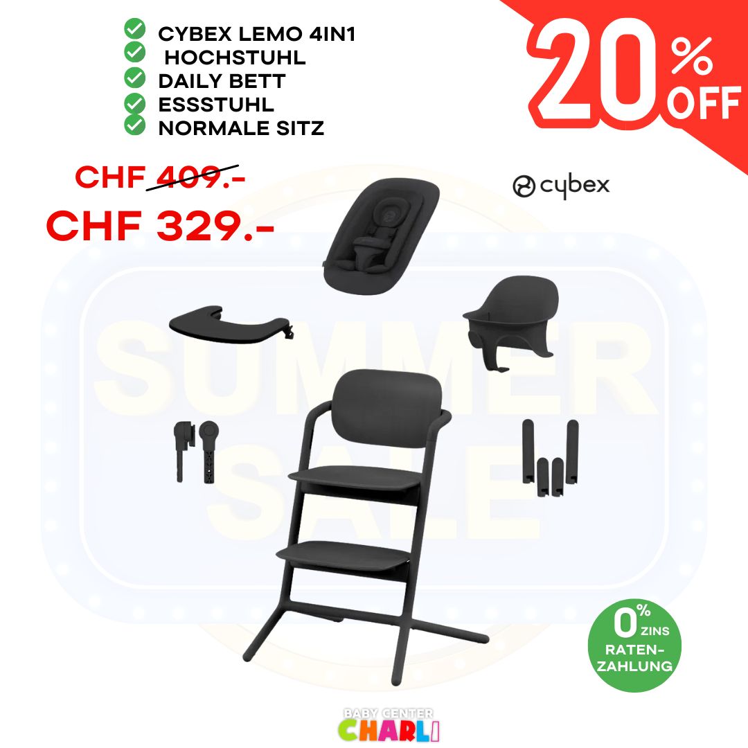 CYBEX Lemo 4in1 Hochstuhl Stunning Black