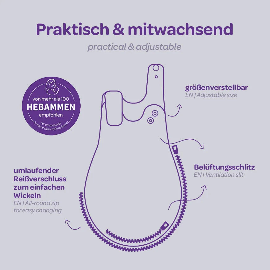 Träumeland Liebmich Musselin Ganzjahresschlafsack blau 50/56