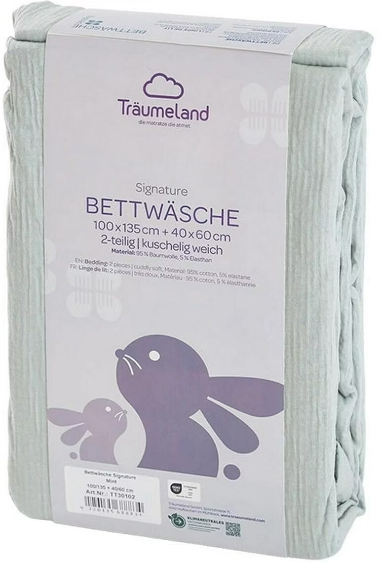 Träumeland Bettwäsche mint 100x135cm / 40x60cm