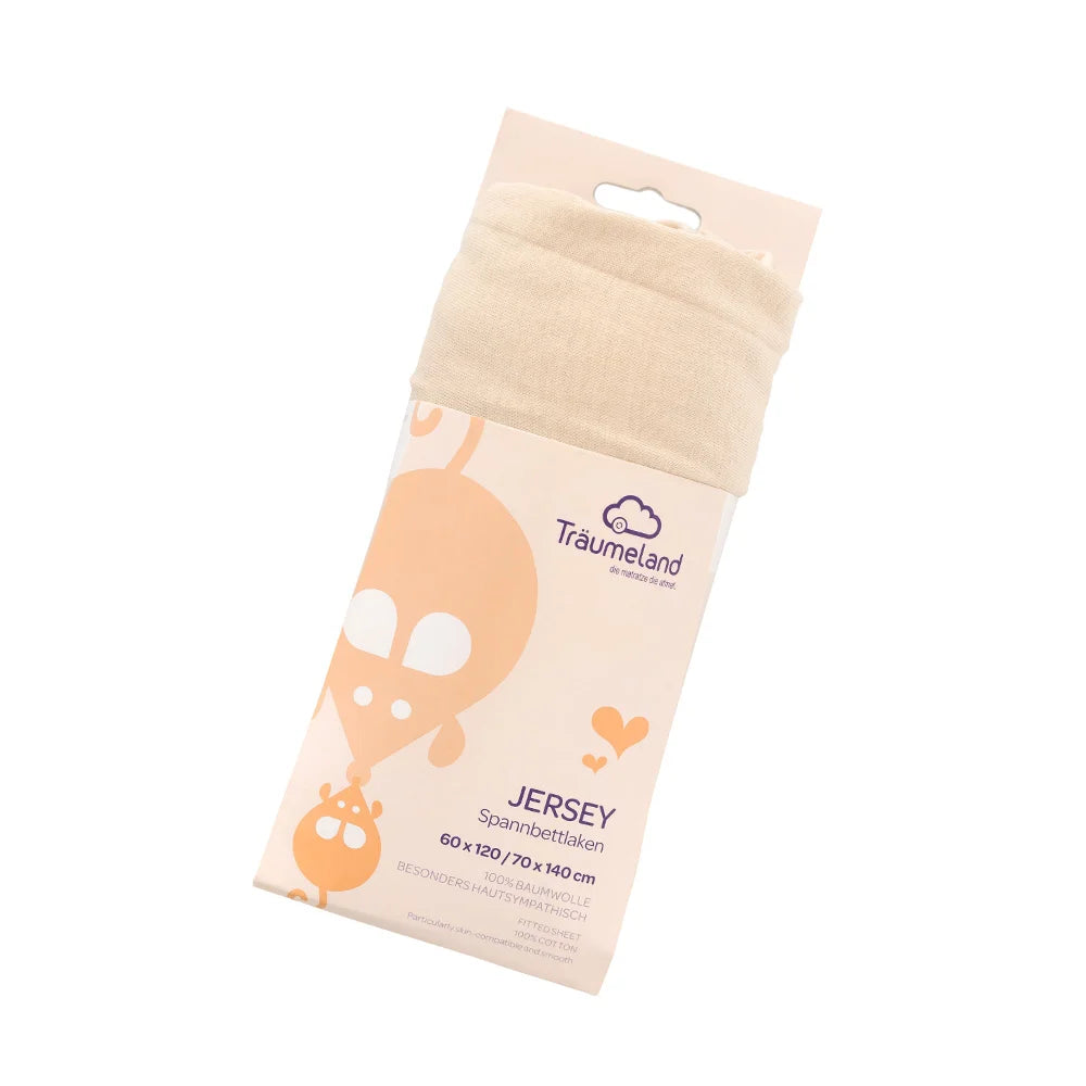 Träumeland Spannbettlaken Jersey Beige 40x90cm