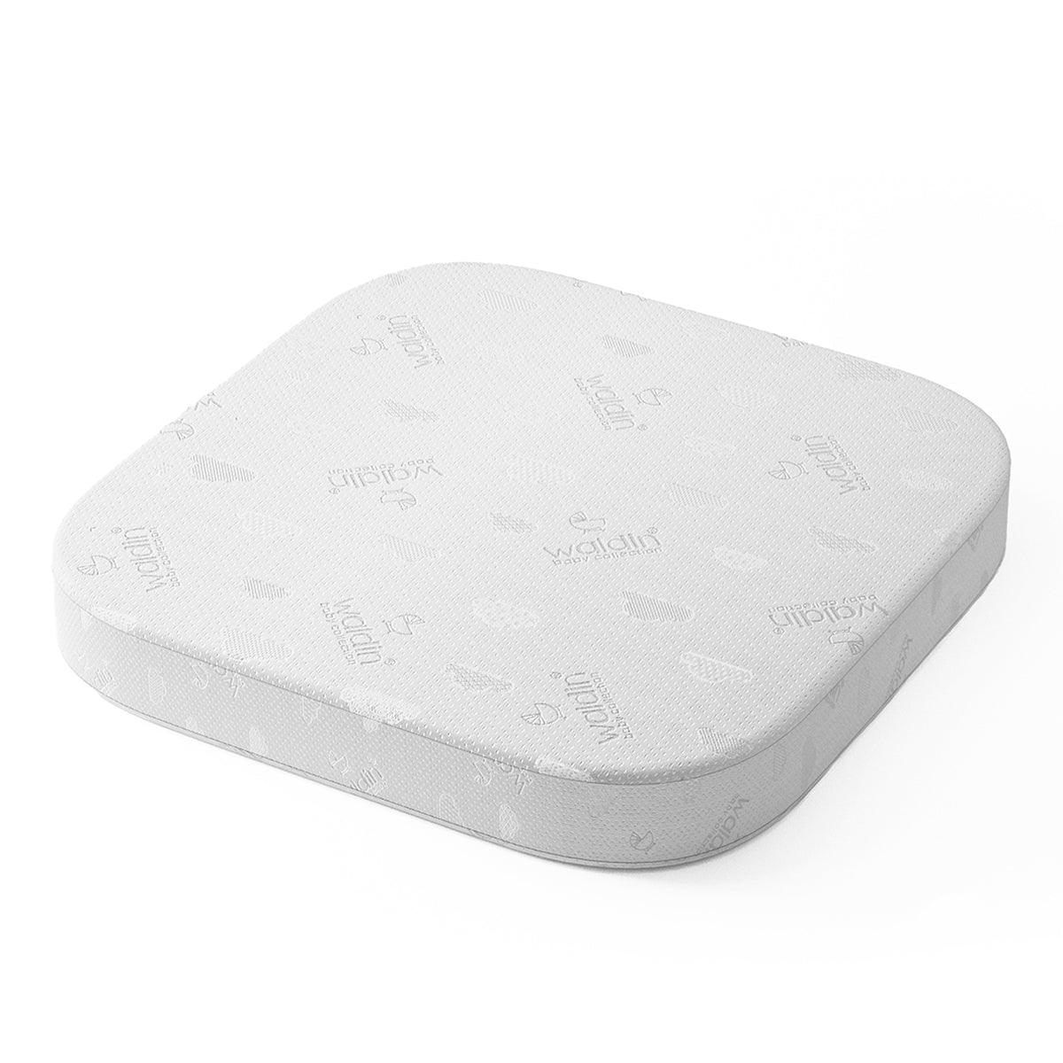 Waldin Matratze mit Kokoseinlage für das 7in1 Babybett Quadi, klein – 73 × 73 cm