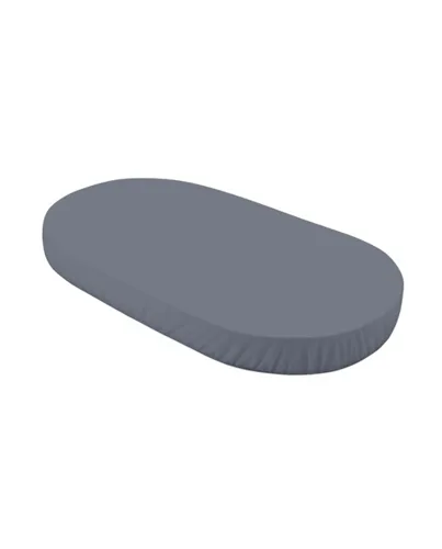 Spannbettlaken aus Baumwolle 124x73 cm – Oval Graphite