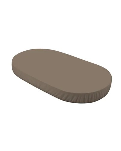 Spannbettlaken aus Baumwolle 124x73 cm – Oval Taupe