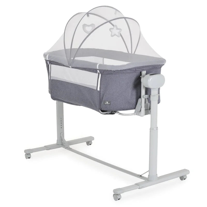 Lit d'appoint électrique avec fonction balancelle et capteur de pleurs gris foncé